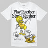 Jordan 4 Retro “Vivid Sulfur” DopeSkill T-Shirt Play together, Stay together Graphic Streetwear - White