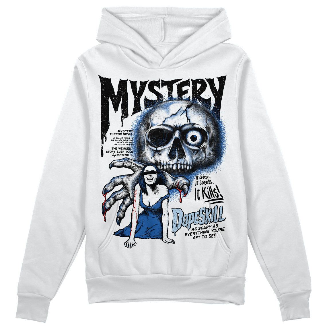 Jordan 11 Low “Space Jam” DopeSkill Hoodie Sweatshirt Mystery Ghostly Grasp Graphic Streetwear - White