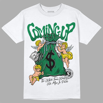Jordan 5 “Lucky Green” DopeSkill T-Shirt Money Bag Coming Up Graphic Streetwear - White