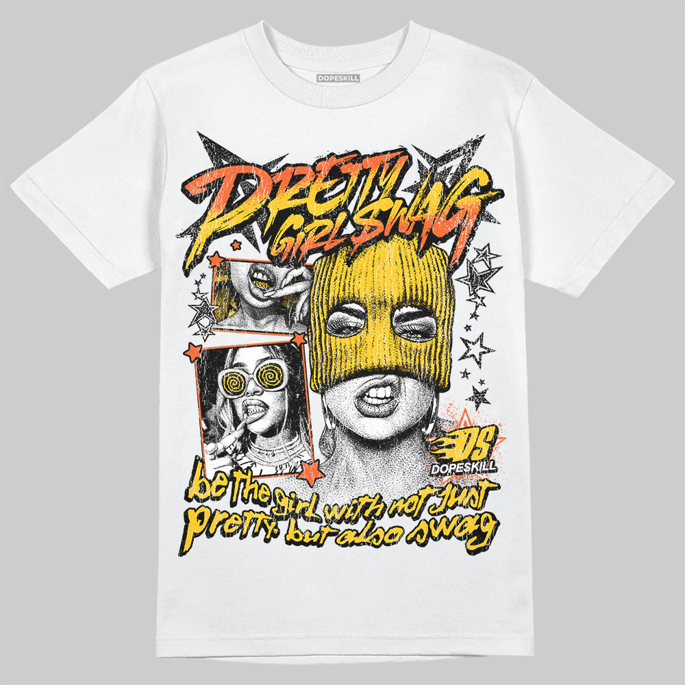 Yellow Sneakers DopeSkill T-Shirt Pretty Girl Swag Graphic Streetwear - White 