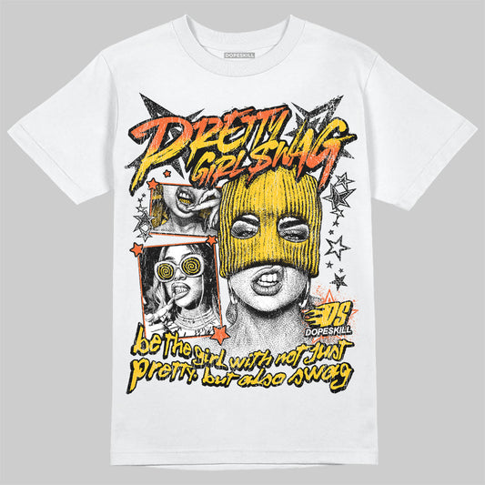 Yellow Sneakers DopeSkill T-Shirt Pretty Girl Swag Graphic Streetwear - White 