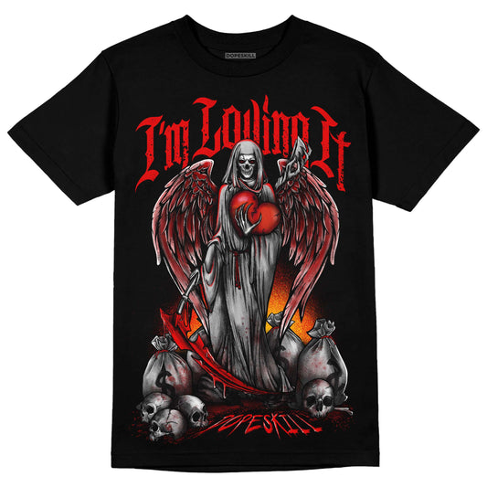 Red Sneakers DopeSkill T-Shirt New I'm Loving It Graphic Streetwear - Black