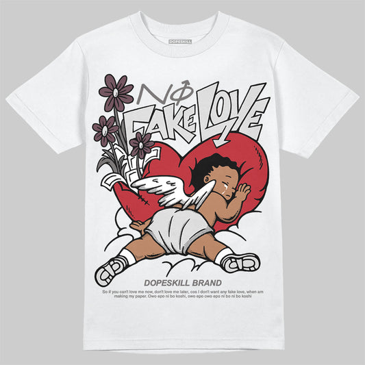 New Balance 1906R Silver Classic Crimson DopeSkill T-Shirt No Fake Love Graphic Streetwear - White