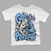 Jordan 6 University Blue DopeSkill Toddler Kids T-shirt God Made Me Perfect Graphic Streetwear - White 