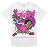 Jordan 4 GS “Hyper Violet” DopeSkill T-Shirt No Fake Love Graphic Streetwear - White