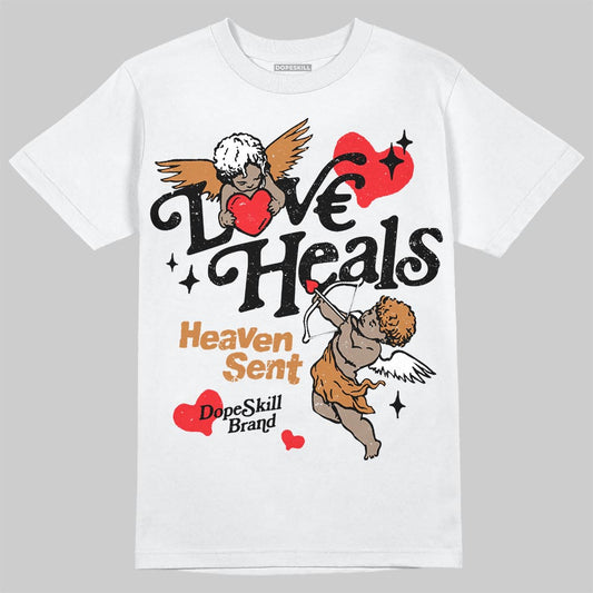 Jordan 14 Golf "US Open" DopeSkill T-Shirt New Love Heals Graphic Streetwear - White