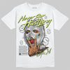 Jordan 4 GS “Light Lemon Twist” DopeSkill T-Shirt Never Stop Hustling Graphic Streetwear - White