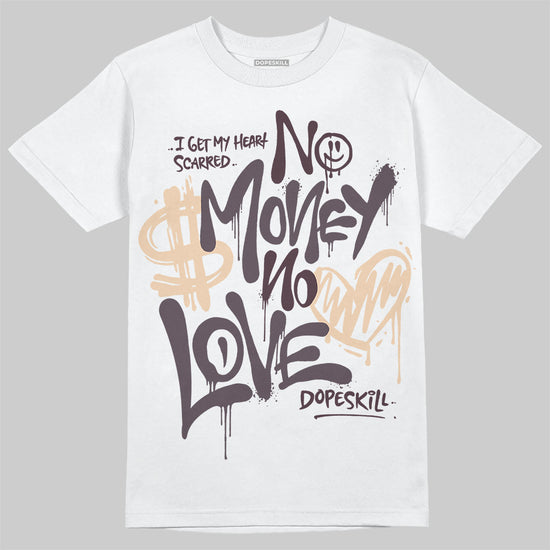 A Ma Maniere x Air Jordan 4 "Phantom" DopeSkill T-Shirt No Money No Love Typo Graphic Streetwear - White