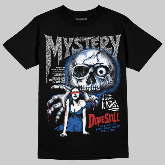 Jordan 3 "True Blue" DopeSkill T-Shirt Mystery Ghostly Grasp Graphic Streetwear - Black