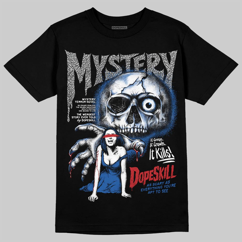 Jordan 3 "True Blue" DopeSkill T-Shirt Mystery Ghostly Grasp Graphic Streetwear - Black