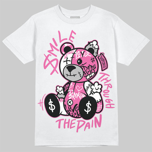 Asics Gel-Kayano 14 ‘Cream Sweet Pink’ DopeSkill T-Shirt Smile Through The Pain Graphic Streetwear - White