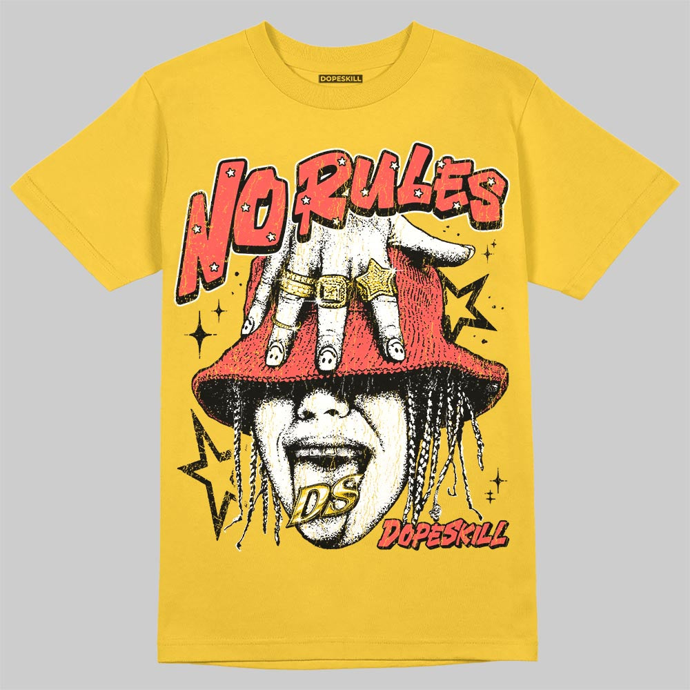 Yellow Sneakers DopeSkill T-Shirt No Rules Graphic Streetwear - Gold