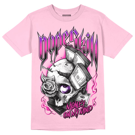 Pink Sneakers DopeSkill Pink T-shirt Money On My Mind Graphic Streetwear