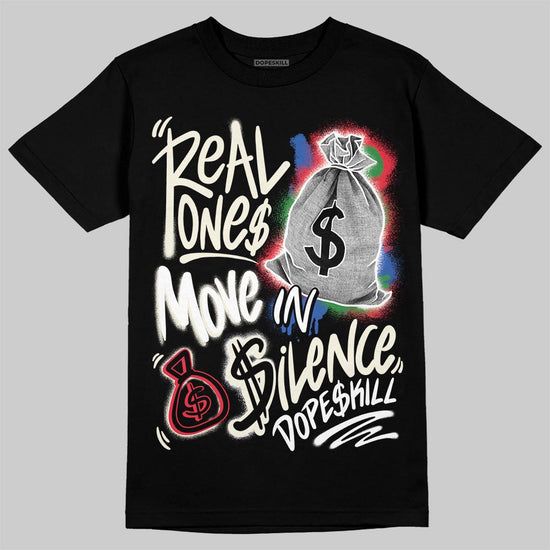 Jordan 11 City Pack “285” Atlanta DopeSkill T-Shirt Real Ones Move In Silence Graphic Streetwear - Black