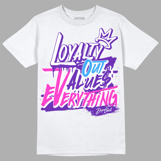 Dunk Low Championship Court Purple DopeSkill T-Shirt LOVE Graphic Streetwear - White