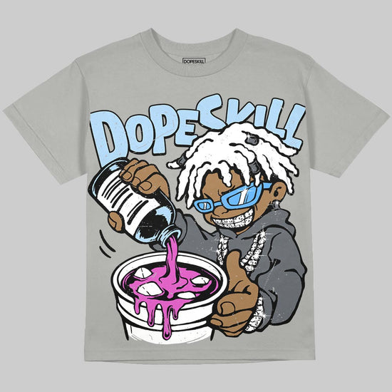 Jordan 5 Wolf Grey DopeSkill T-Shirt Pour Up Graphic Streetwear - Grey