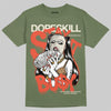 Jordan 3 “Medium Olive” aka “Family Affair” DopeSkill T-Shirt Stay It Busy Graphic Streetwear - Military Green