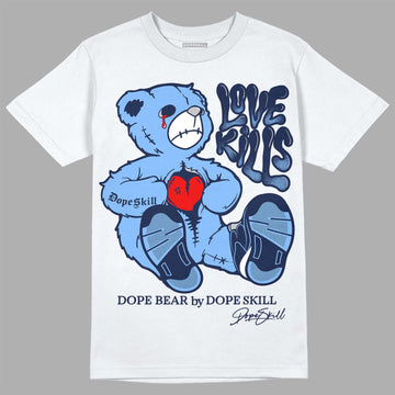 Jordan 5 Midnight Navy DopeSkill T-Shirt Love Kills Graphic Streetwear