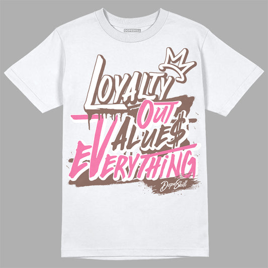 Dunk Low Smokey Mauve Playful Pink DopeSkill T-Shirt LOVE Graphic Streetwear - White 