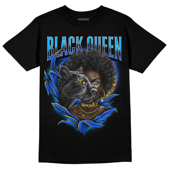 Royal Blue Sneakers DopeSkill T-Shirt New Black Queen Graphic Streetwear - Black