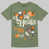 Jordan 4 Retro OG SP Undefeated (2025) DopeSkill T-Shirt New Love Heals Graphic Streetwear - Military Green