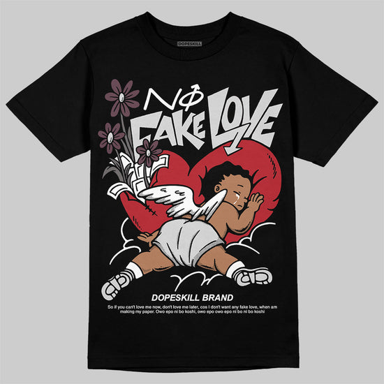 New Balance 1906R Silver Classic Crimson DopeSkill T-Shirt No Fake Love Graphic Streetwear - Black