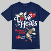 Jordan 11 “Rare Air” DopeSkill T-Shirt New Love Heals Graphic Streetwear - navy