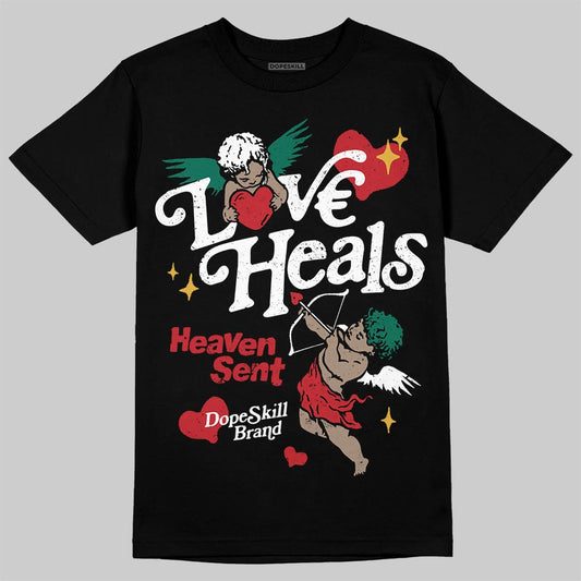 Jordan 3 Mexico 'El Vuelo' DopeSkill T-Shirt New Love Heals Graphic Streetwear - Black