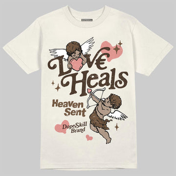Jordan 1 High OG “Baroque Brown” DopeSkill T-Shirt New Love Heals Graphic Streetwear - Sand