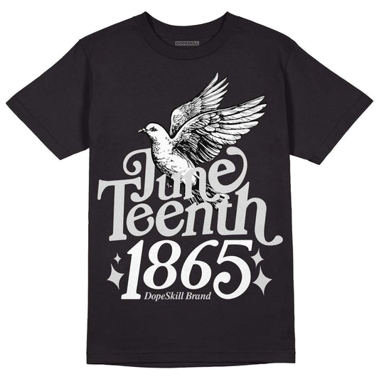 Dunk Low ‘Pure Platinum’ DopeSkill T-Shirt Juneteenth 1865 Graphic Streetwear - Black