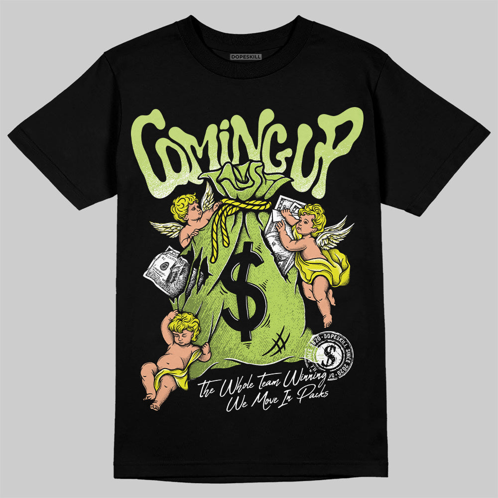 Jordan 13 Retro Bright Cactus DopeSkill T-Shirt Money Bag Coming Up Graphic Streetwear - Black