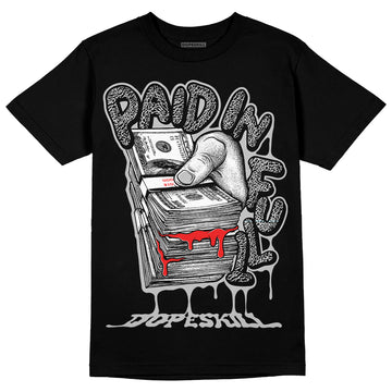 Jordan Spizike Low Bred DopeSkill T-Shirt Paid In Full Graphic Streetwear - Black