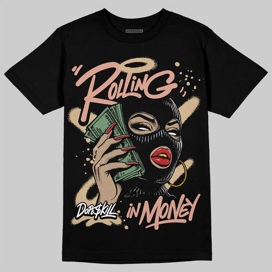 TAN Sneakers DopeSkill T-Shirt Rolling in Money Graphic Streetwear - Black
