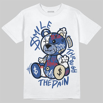 Jordan Spizike Low “Storm Blue” DopeSkill T-Shirt Smile Through The Pain Graphic Streetwear - White