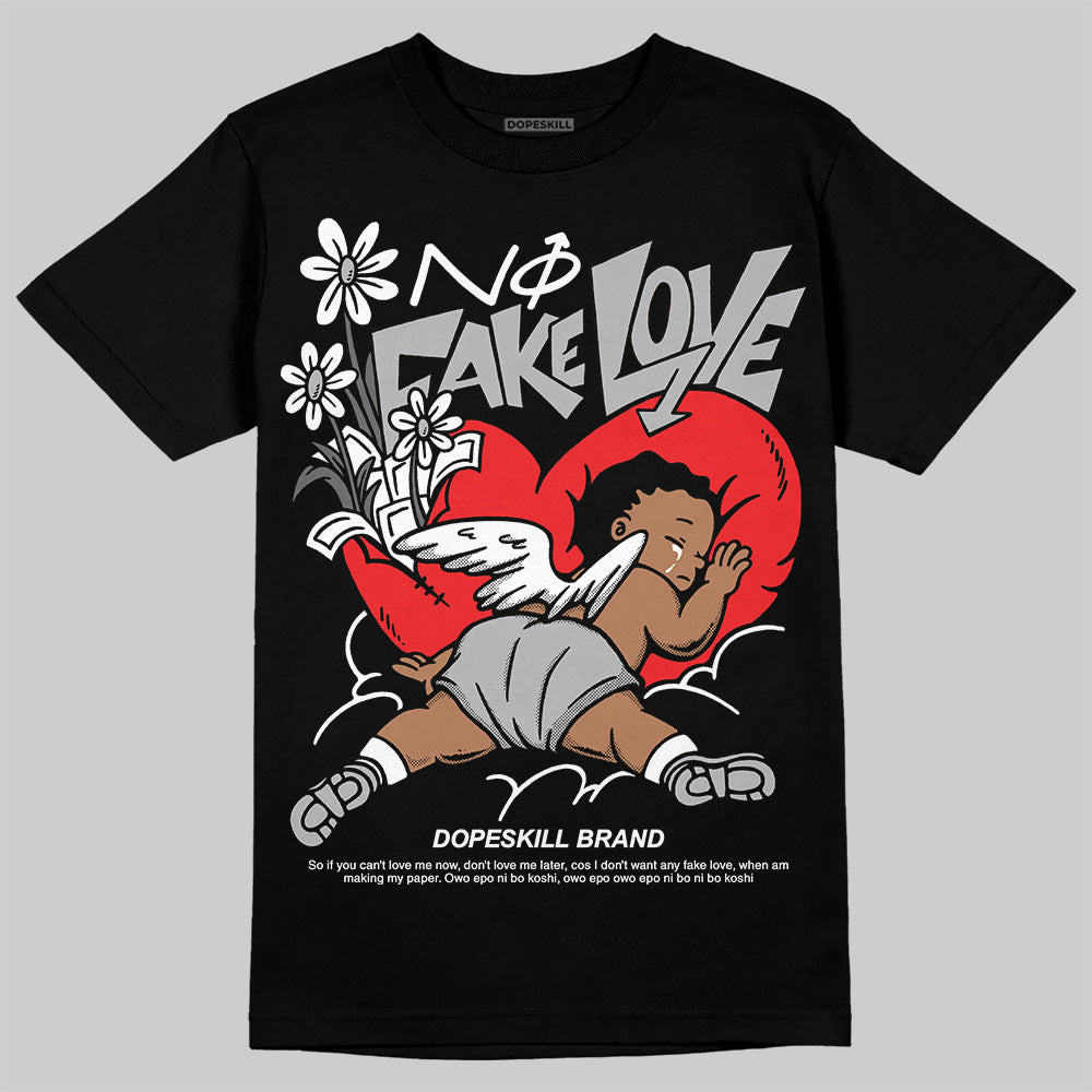 New Balance 2002R ‘Steel Orca’ DopeSkill T-Shirt No Fake Love Graphic Streetwear - Black