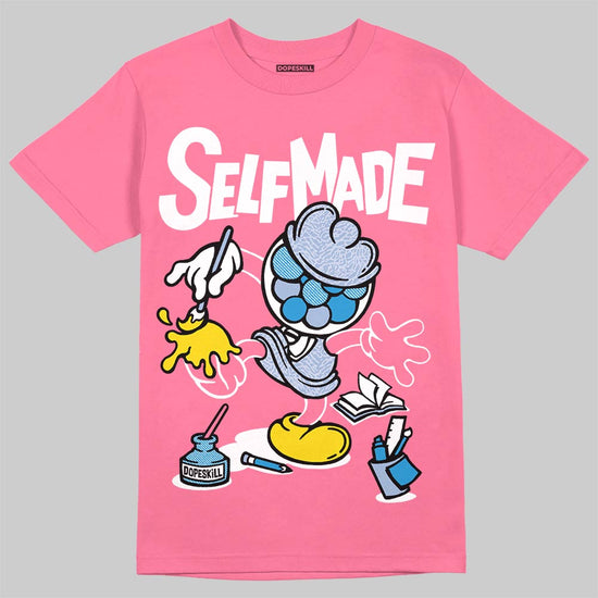 Jordan 3 GS “Cobalt Bliss” DopeSkill T-Shirt Self Made Graphic Streetwear  - Safety Pink