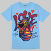 University Blue Sneakers DopeSkill T-Shirt Love Shot Graphic Streetwear - Carolina Blue