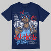 University Blue Sneakers DopeSkill T-Shirt All Hustle No Luck Graphic Streetwear - Navy