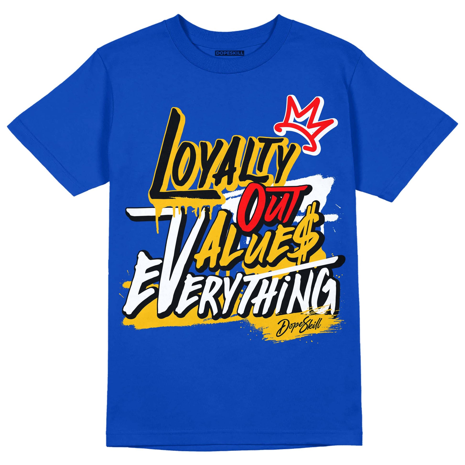 Royal Blue Sneakers DopeSkill Royal Blue T-shirt LOVE Graphic Streetwear