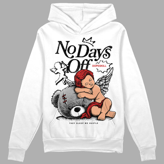 Jordan 1 High OG “Black/White” DopeSkill Hoodie Sweatshirt New No Days Off Graphic Streetwear  - White 