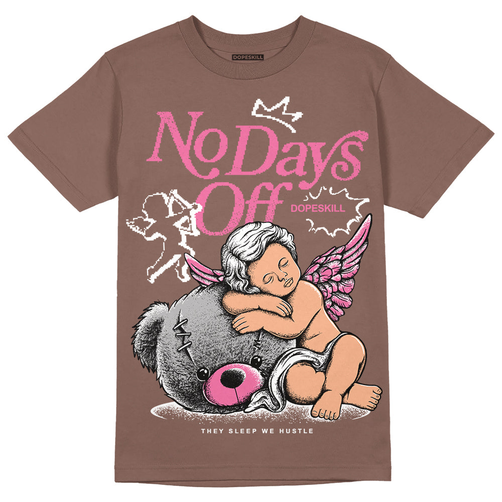 Dunk Low Smokey Mauve Playful Pink DopeSkill Brown Savana T-shirt  New No Days Off Graphic Streetwear 