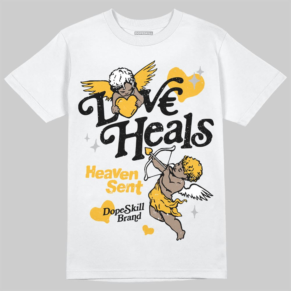 Jordan 5 'Tokyo' DopeSkill T-Shirt New Love Heals Graphic Streetwear - White