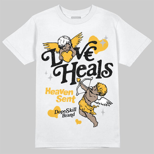 Jordan 5 'Tokyo' DopeSkill T-Shirt New Love Heals Graphic Streetwear - White