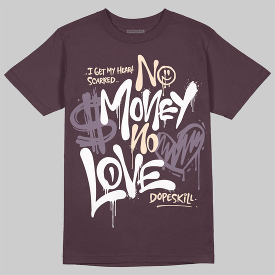 A Ma Maniére x Air Jordan 3 "Burgundy Crush" DopeSkill Maroon T-shirt No Money No Love Typo Graphic Streetwear