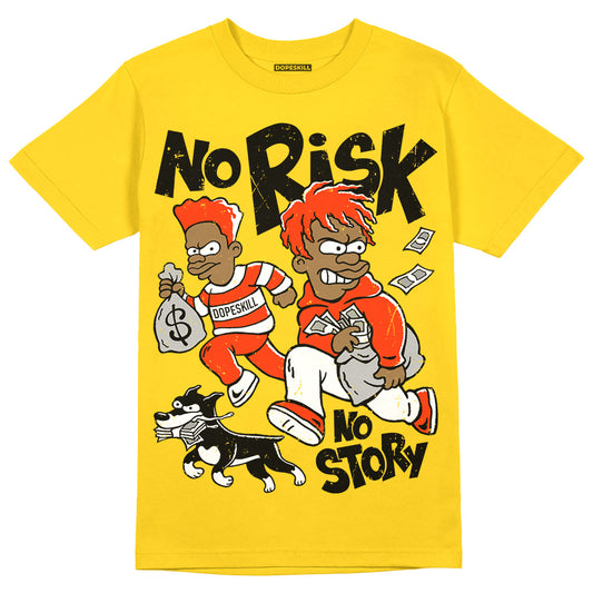 Jordan 6 “Yellow Ochre” DopeSkill Yellow T-Shirt No Risk No Story Graphic Streetwear