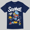 University Blue Sneakers DopeSkill T-Shirt Self Made Graphic Streetwear - Navy