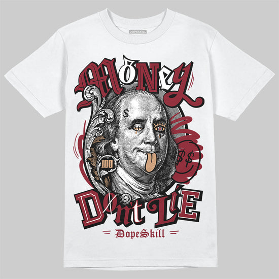 Adidas SAMBA OG ‘Collegiate Burgundy’ DopeSkill T-Shirt Money Don't Lie Graphic Streetwear - White