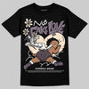 A Ma Maniére x Air Jordan 3 Black Violet Ore DopeSkill T-Shirt No Fake Love Graphic Streetwear - Black