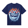 University Blue Sneakers DopeSkill T-Shirt Hellfire Graphic Streetwear - Navy