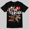 Jordan 14 Golf "US Open" DopeSkill T-Shirt New Love Heals Graphic Streetwear - black